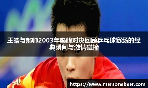 VSport王皓与郝帅2003年巅峰对决回顾乒乓球赛场的经典瞬间与激情碰撞